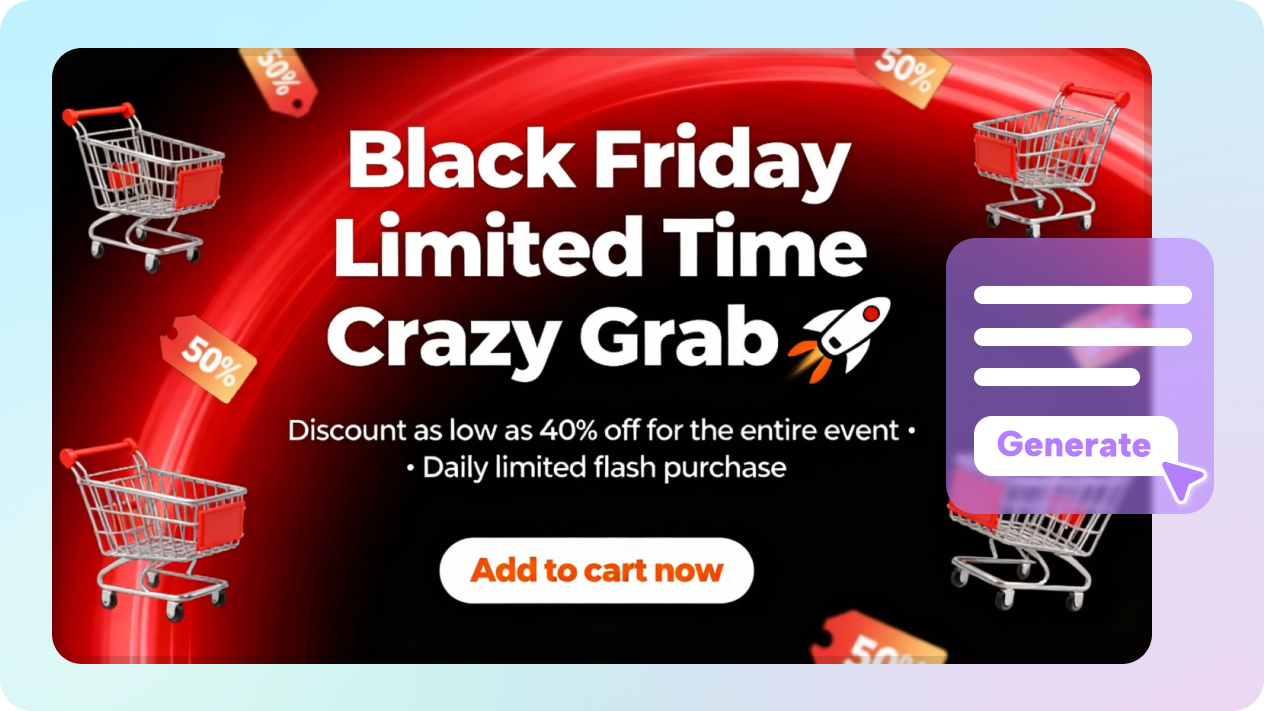 black Friday banner with text