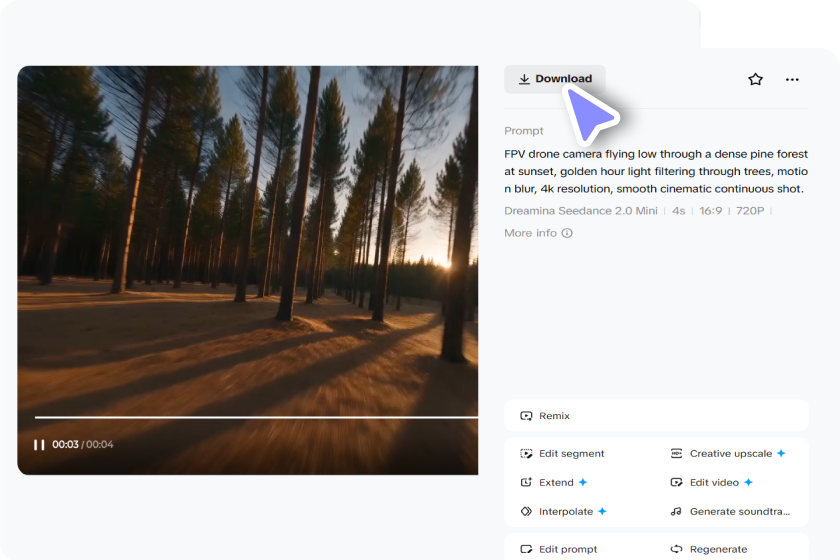 Vista previa de clips volteados y exportación HD