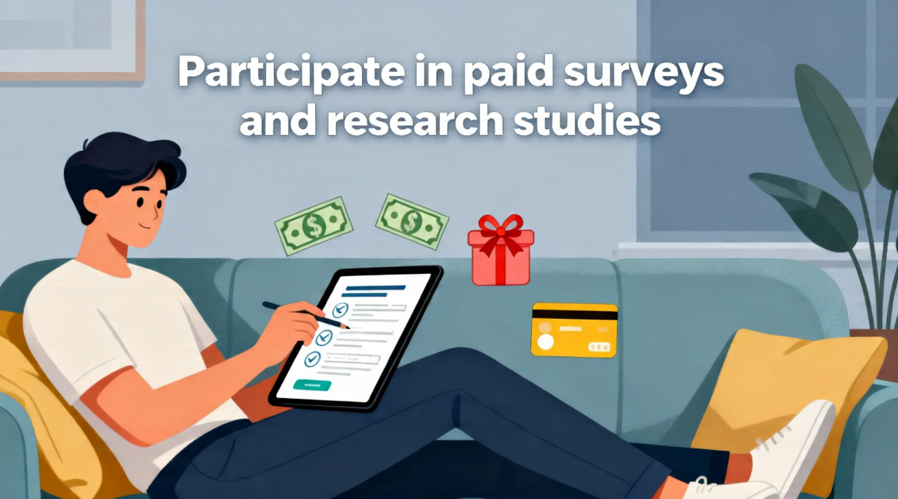 Participate in paid surveys and research studies