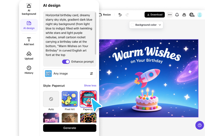 Generate and customize