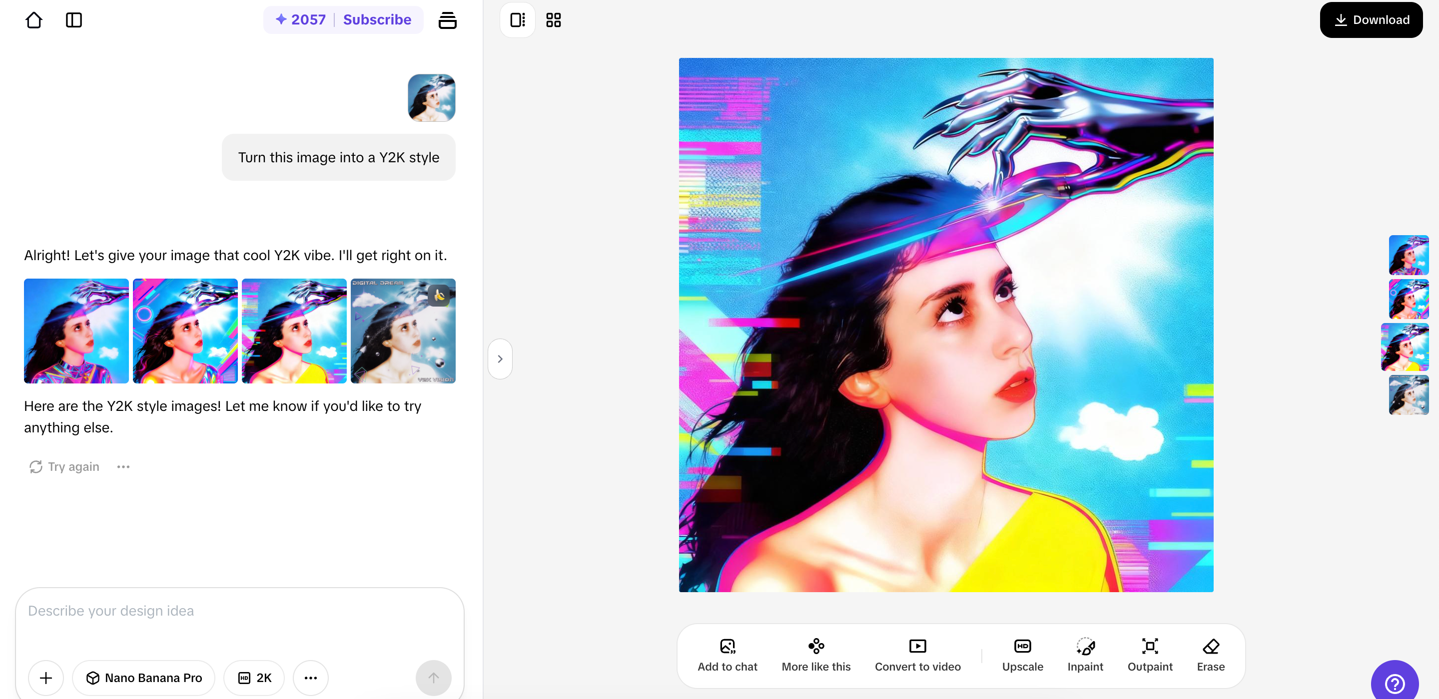 Renderização de texto adequada no Pippit