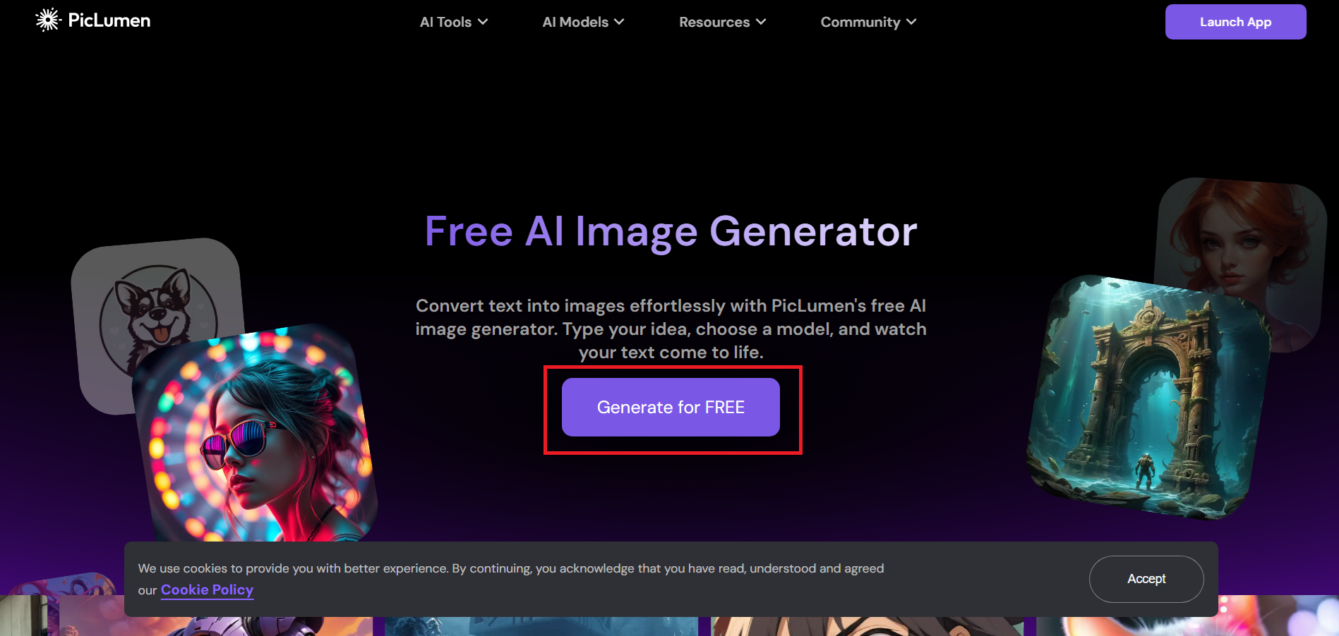 Open the AI image generator