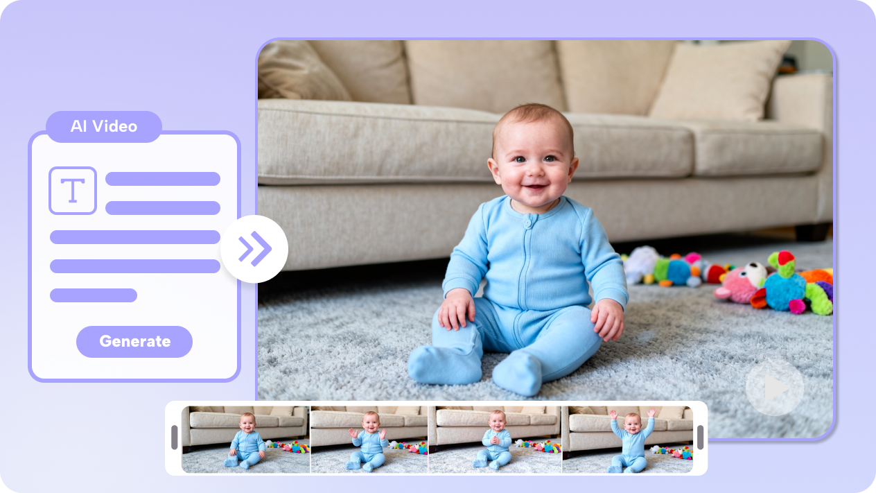 baby videos from text descriptions