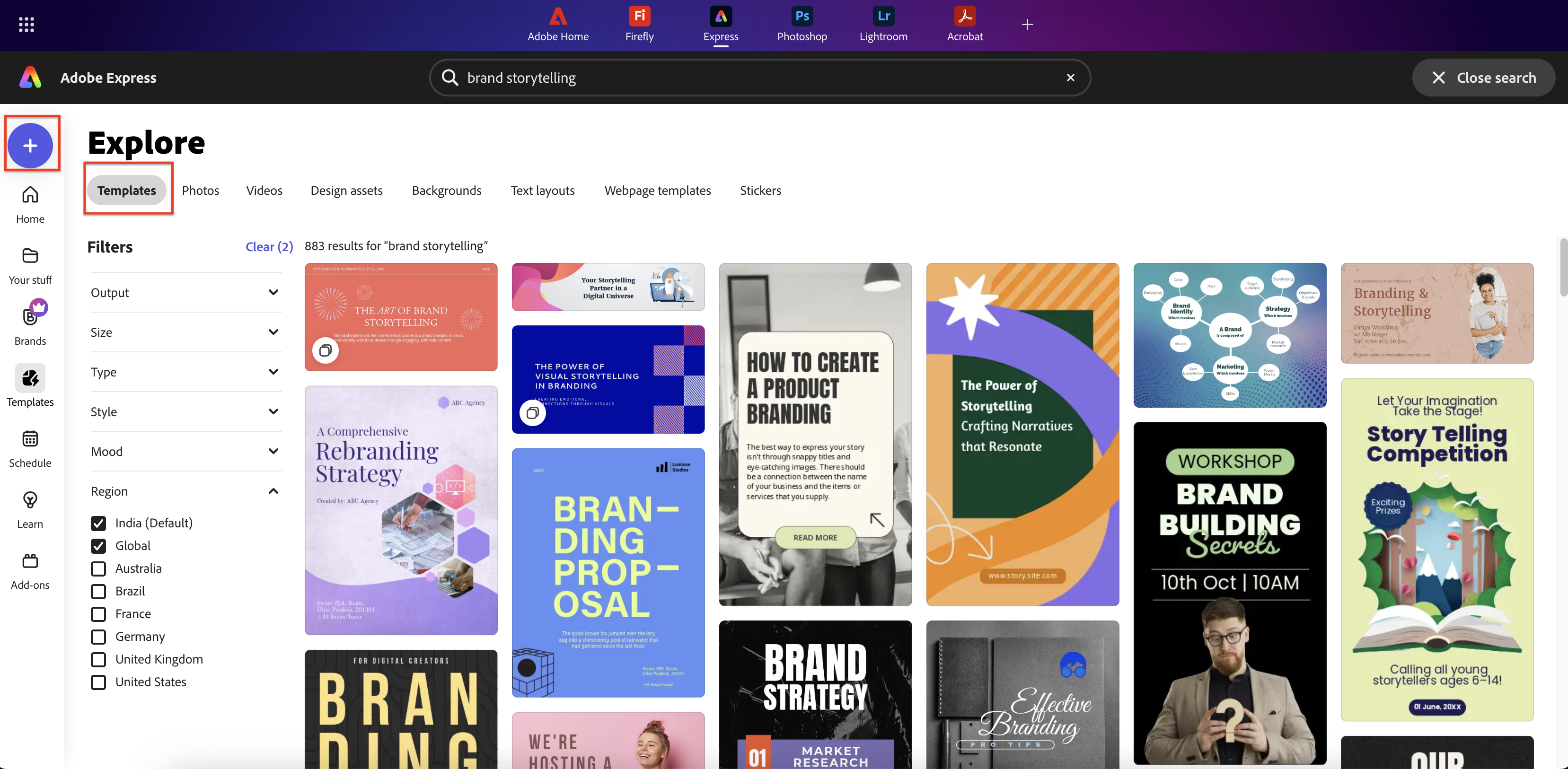 Vorlage verwenden oder von Grund auf neu beginnen