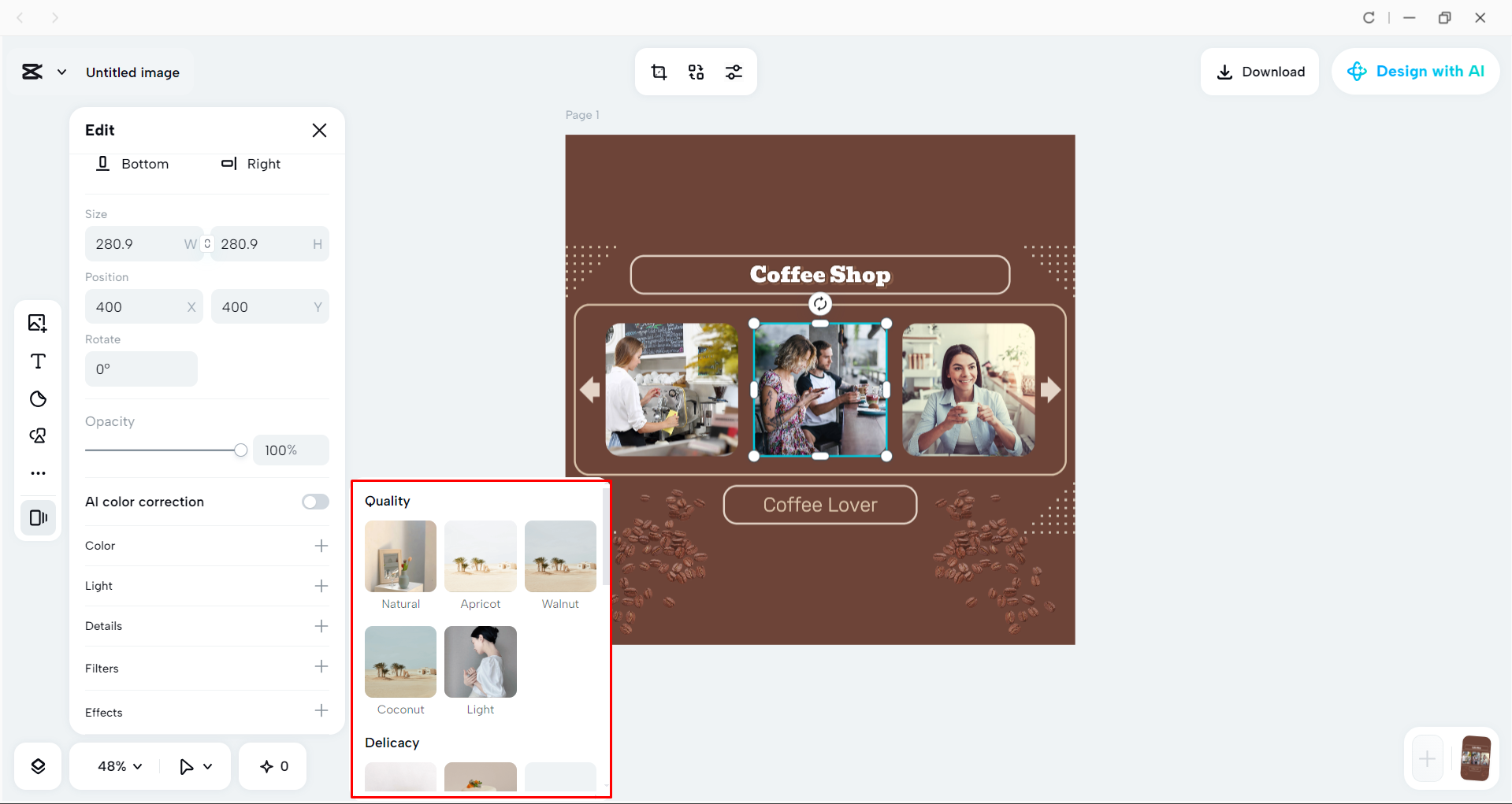 Personalizing the template with the CapCut desktop video editor