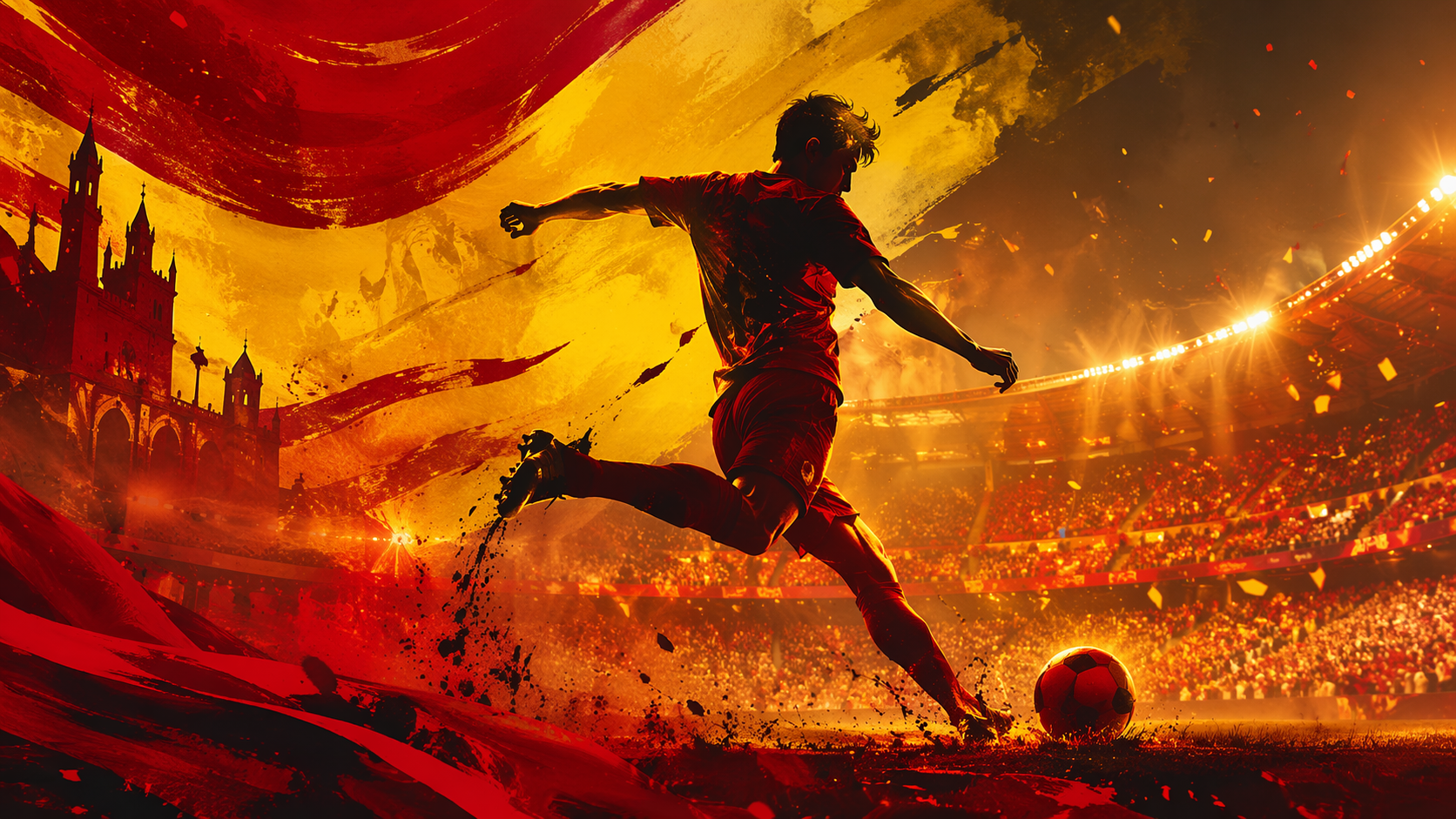 Dreamina Viertelfinale Weltmeisterschaft 2026 ai Poster prompt Beispiel 3: Spanien gegen Belgien Poster