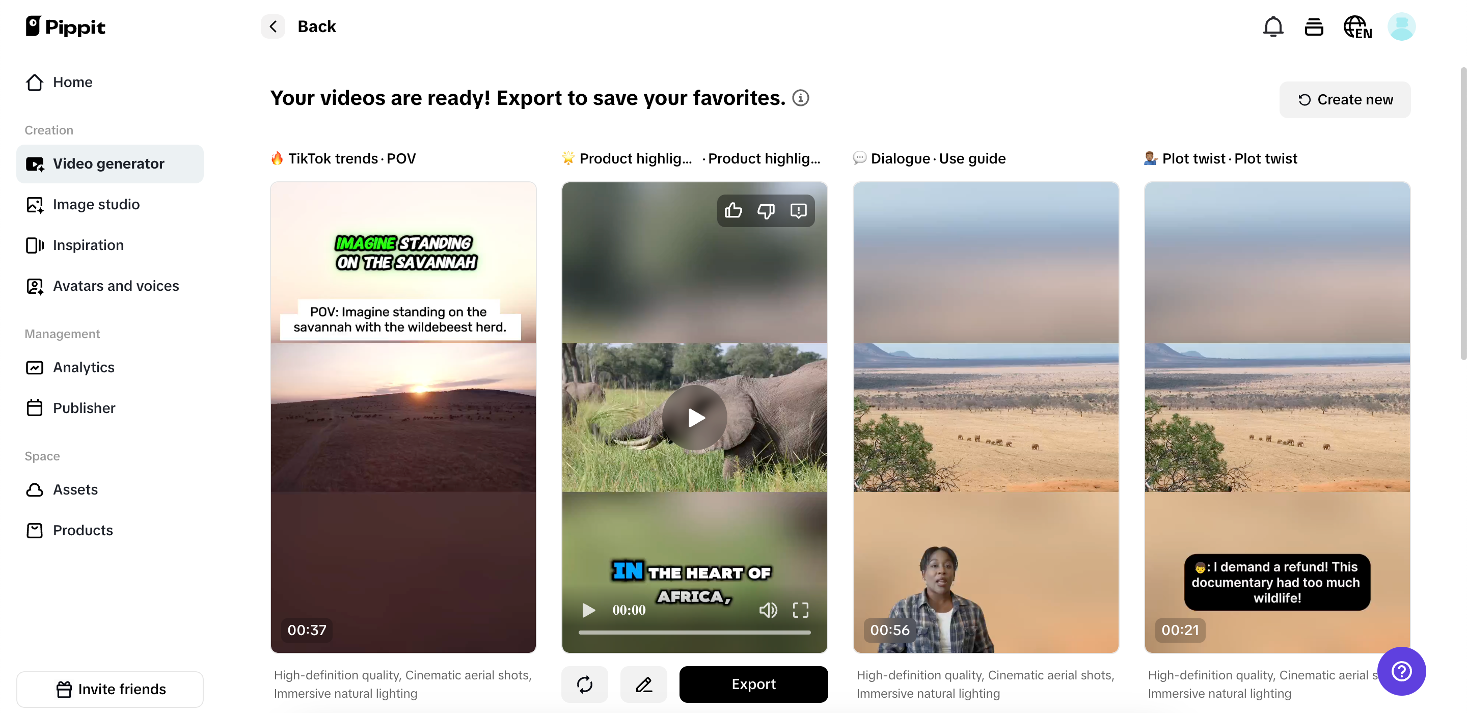 Selecciona tu video preferido