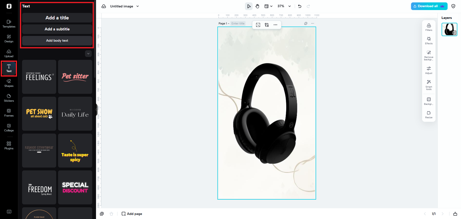 Customize posters with overlays