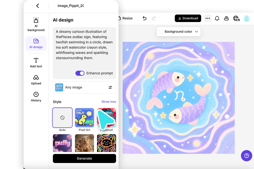 Create zodiac sign cartoon