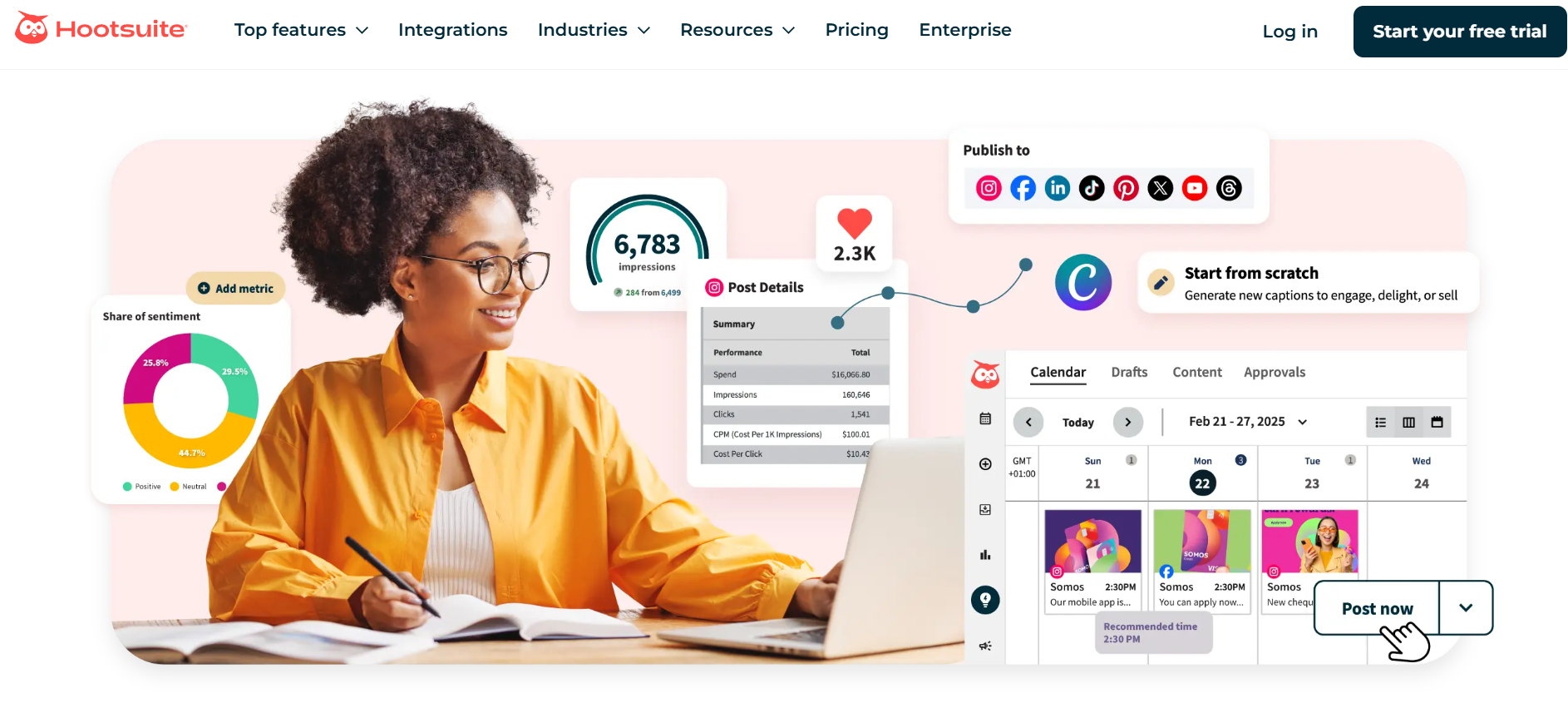 Hootsuite homepage