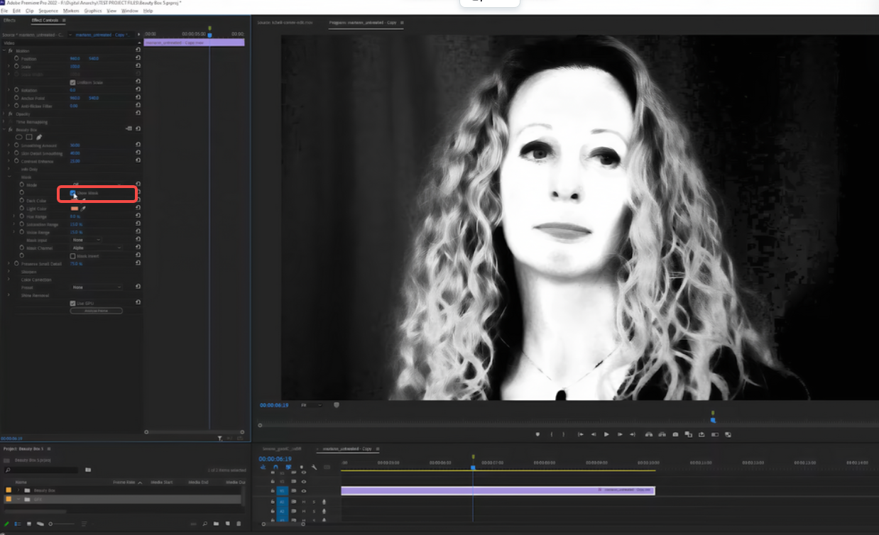 마스크 보여주기