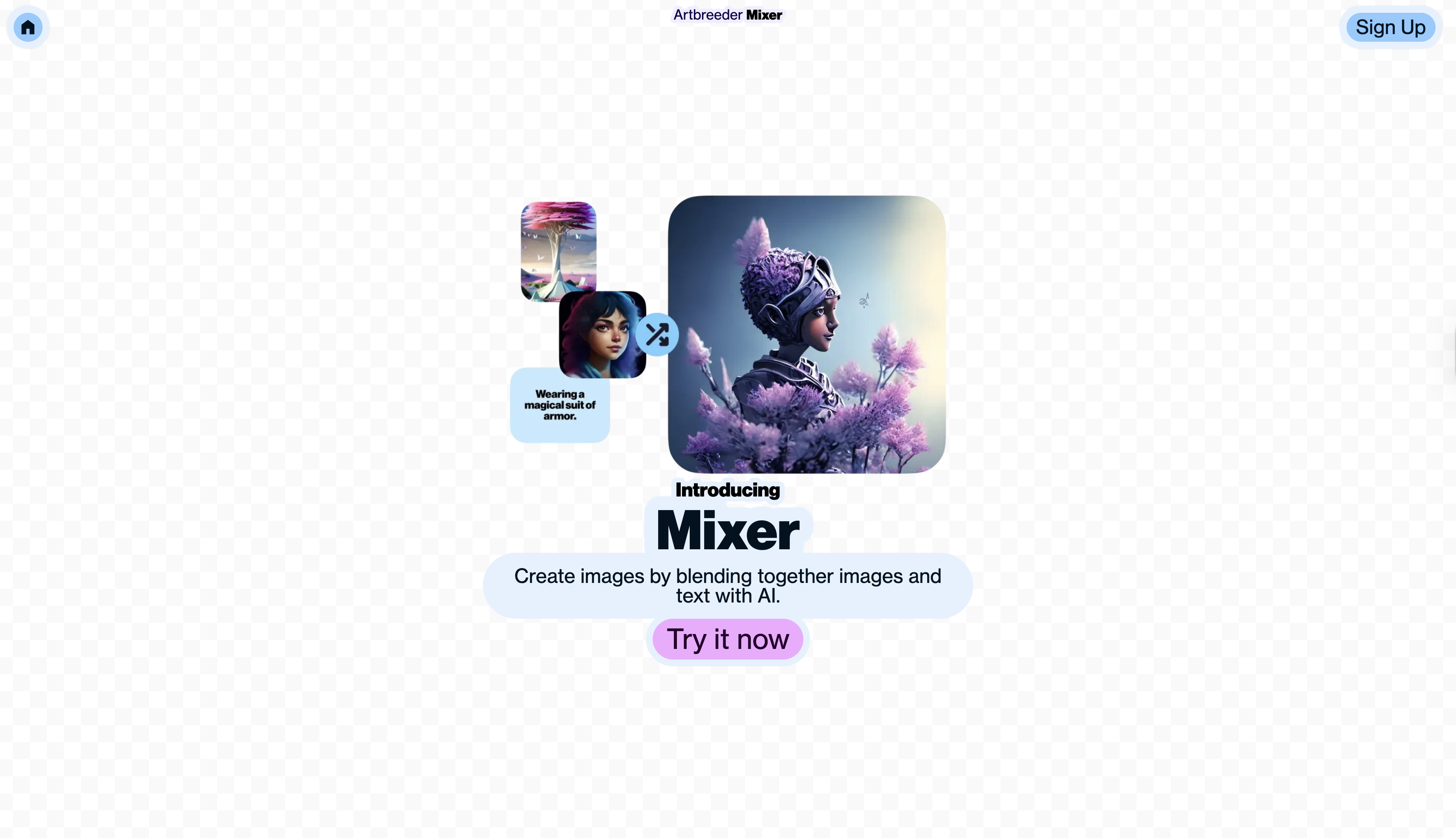 Artbreeder inteface