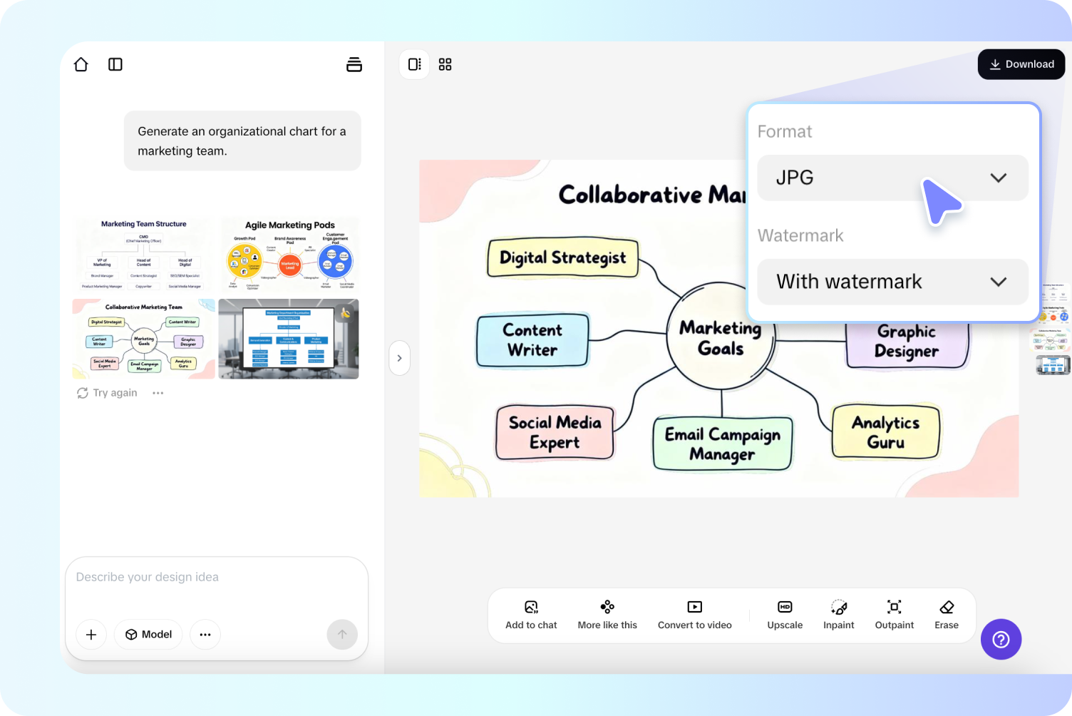 επεξεργαστείτε και κατεβάστε το παραγόμενο διάγραμμα