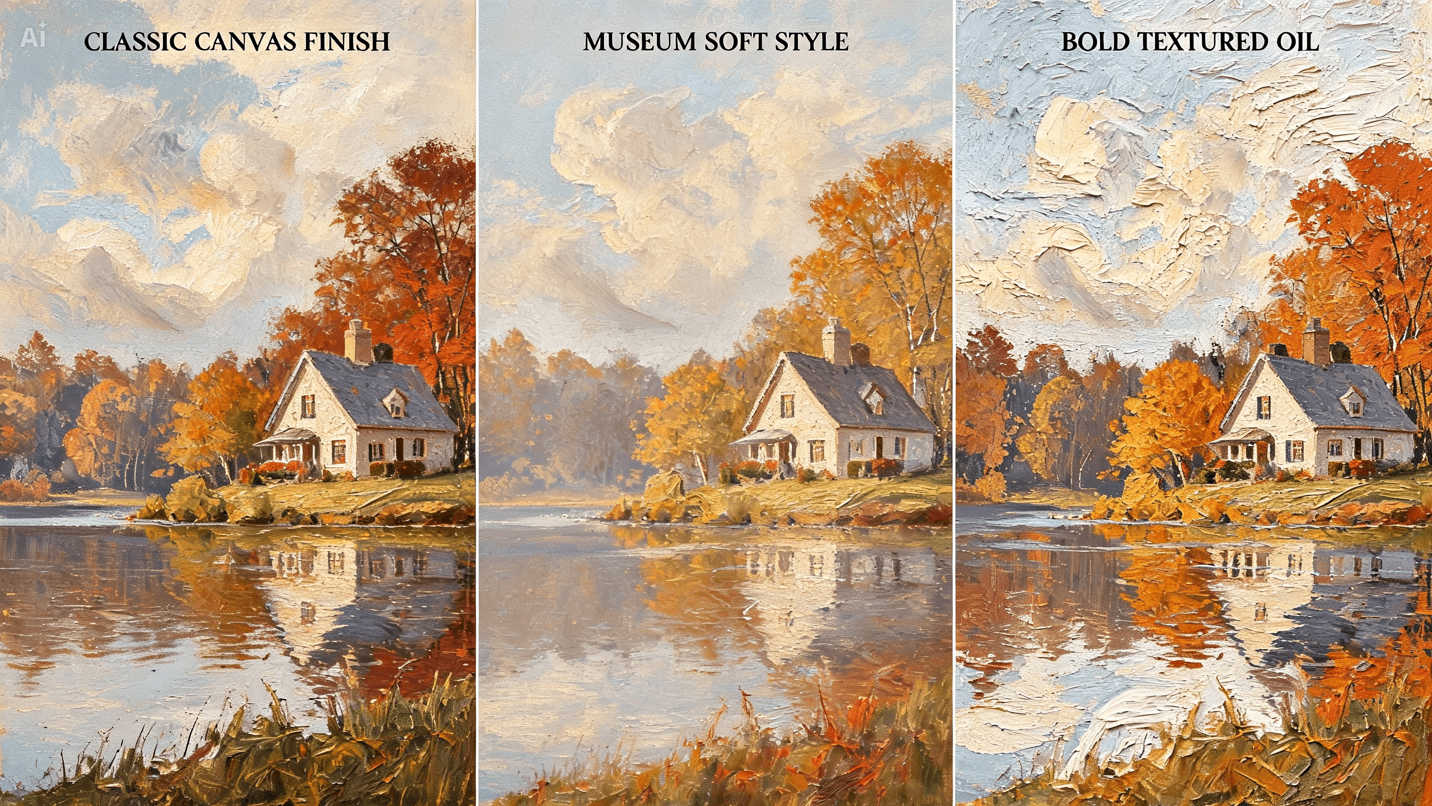 Test different oil painting styles from one image