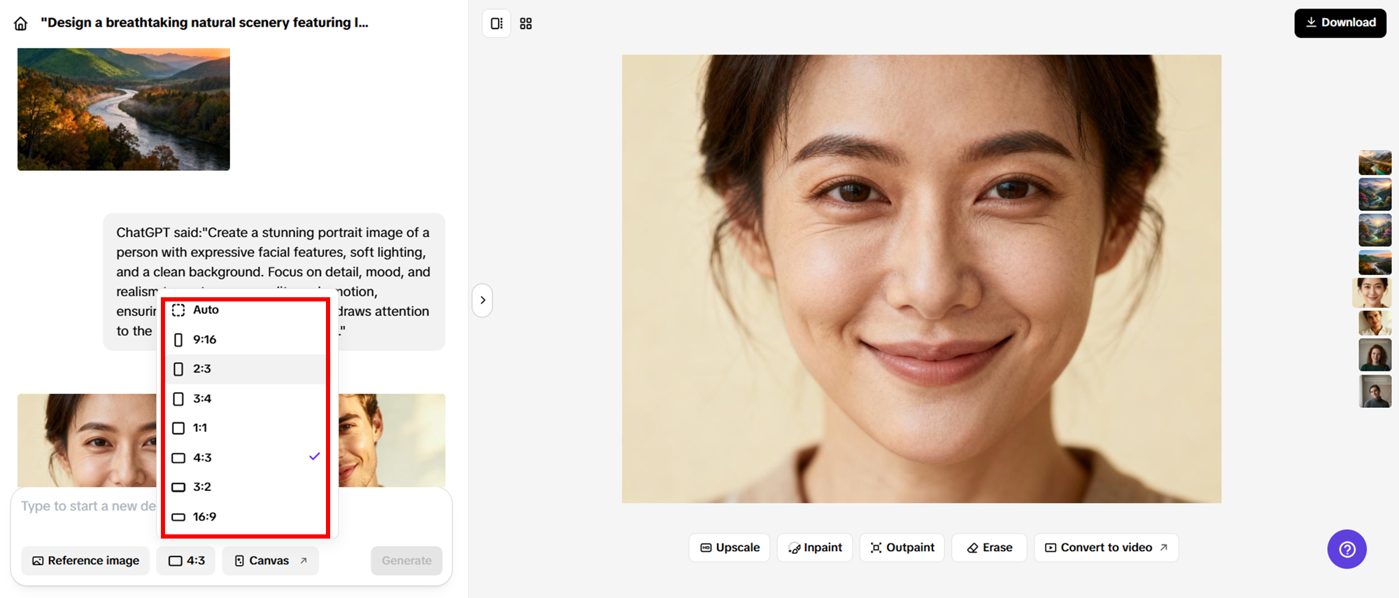 Criar tamanhos diferentes