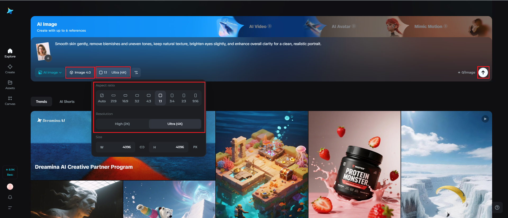 Gere seu retrato mais suave