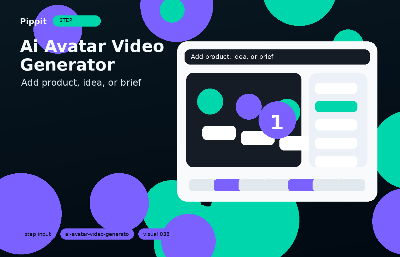 ai avatar video generator input step in Pippit