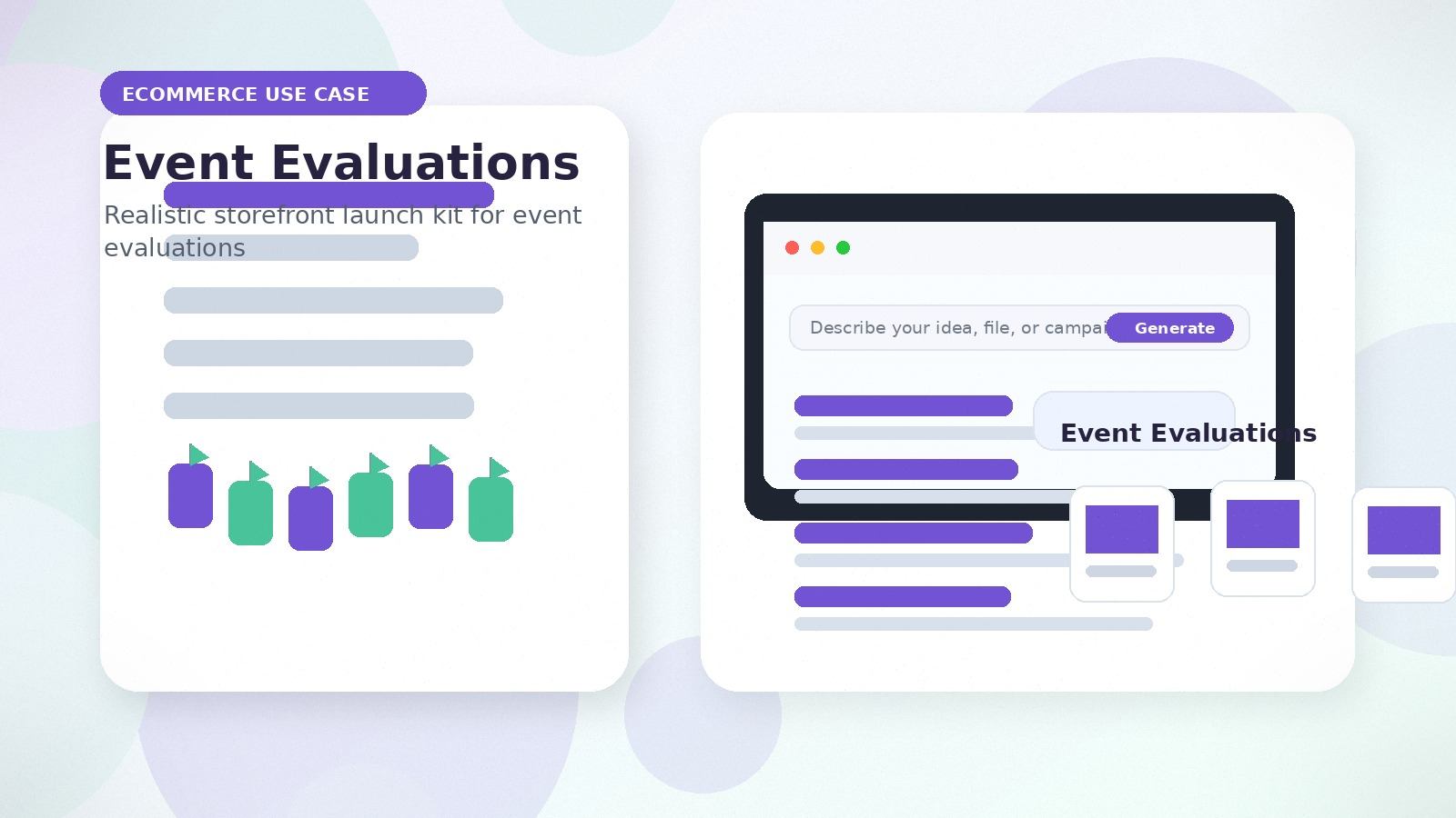 Event Evaluations realistic ecommerce use case visual for event evaluations