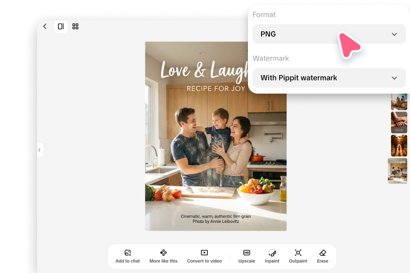Refine and save the family poster