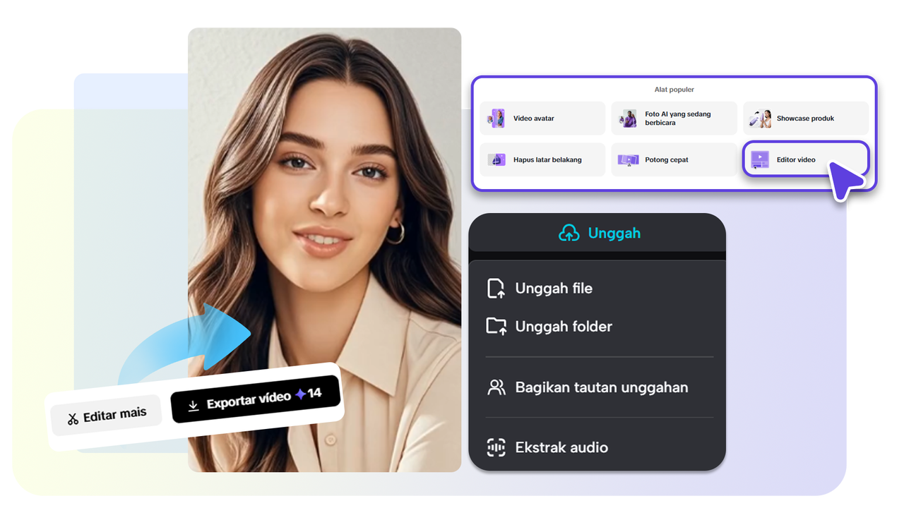 Daftar Pippit untuk mulai edit video mundur.