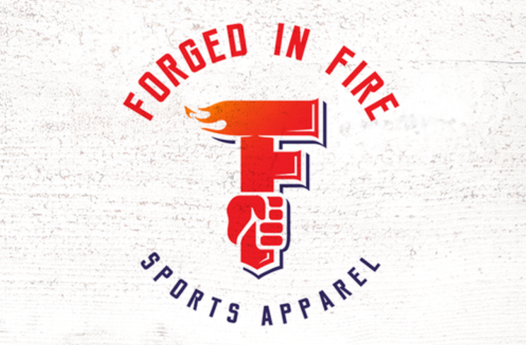 Projekt logo odlewni z mocnym i podkreślonym konturowym wzorem