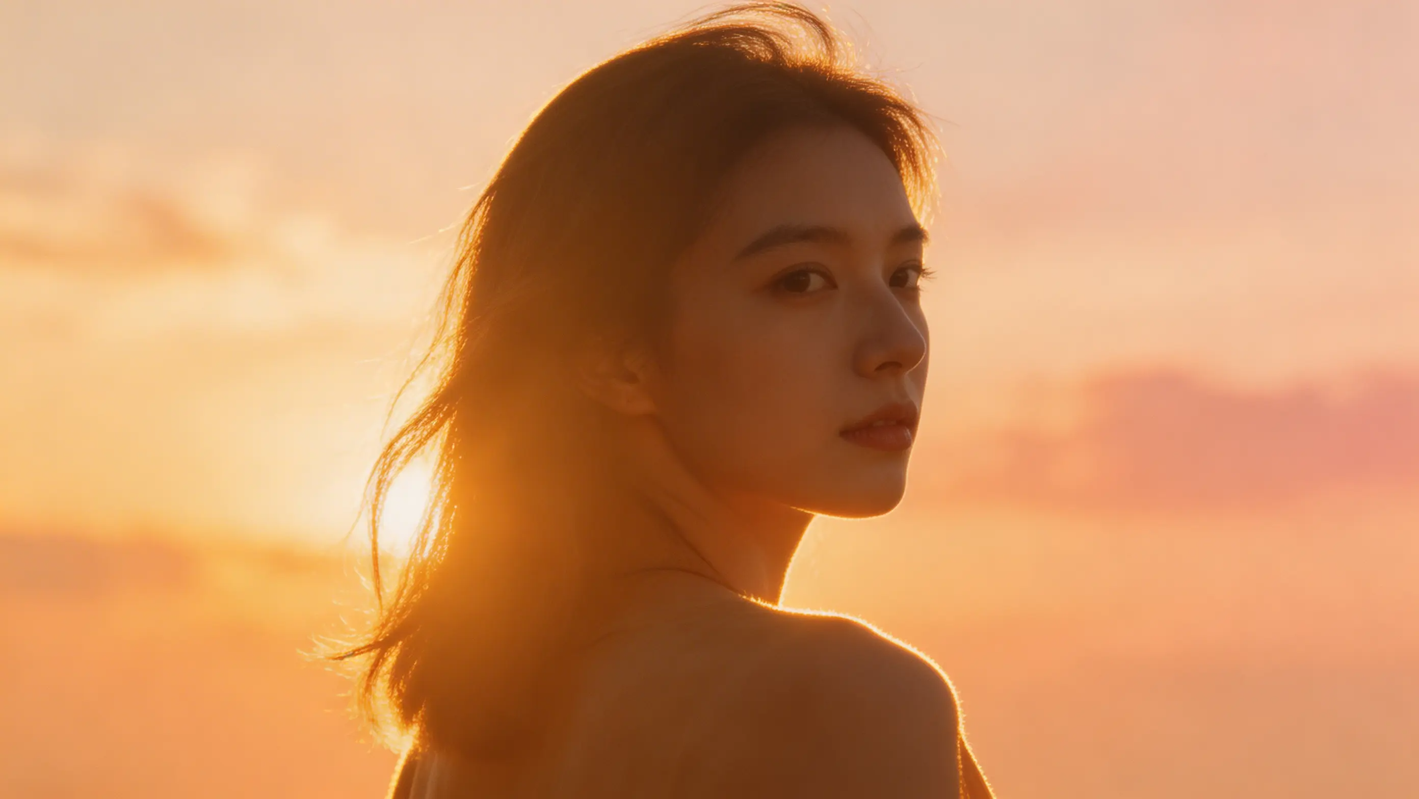 Portret retroiluminat cu iluminare strălucitoare a jantei