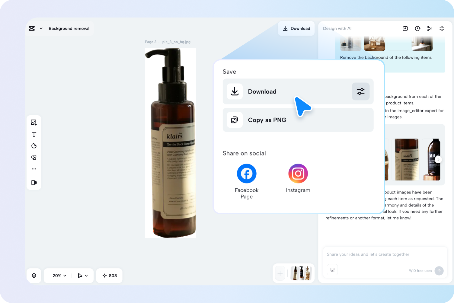 Download the edited images