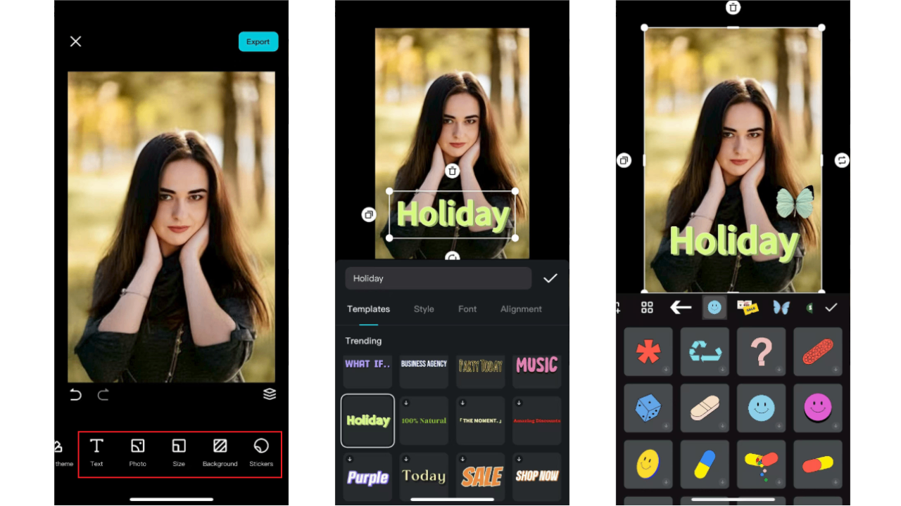 Edit with photo enhancing tools