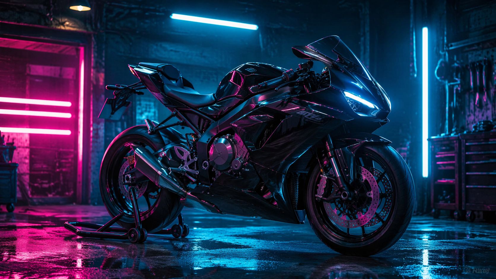 Dreamina sportbike AI แจ้งตัวอย่างที่รวดเร็ว 1: โปสเตอร์ภาพยนตร์ Sportbike
