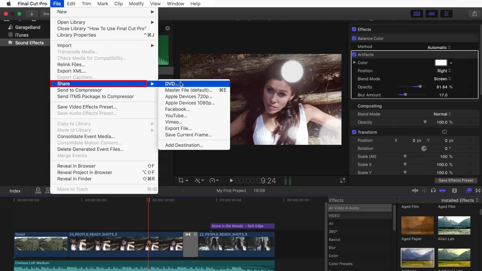 Експорт відео з Final Cut Pro