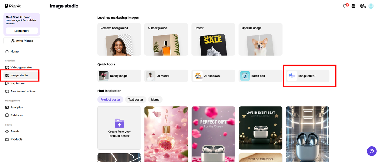Use the Image editor