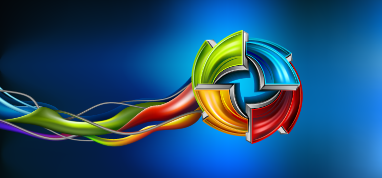 Vibrant colors for 3D logo designs