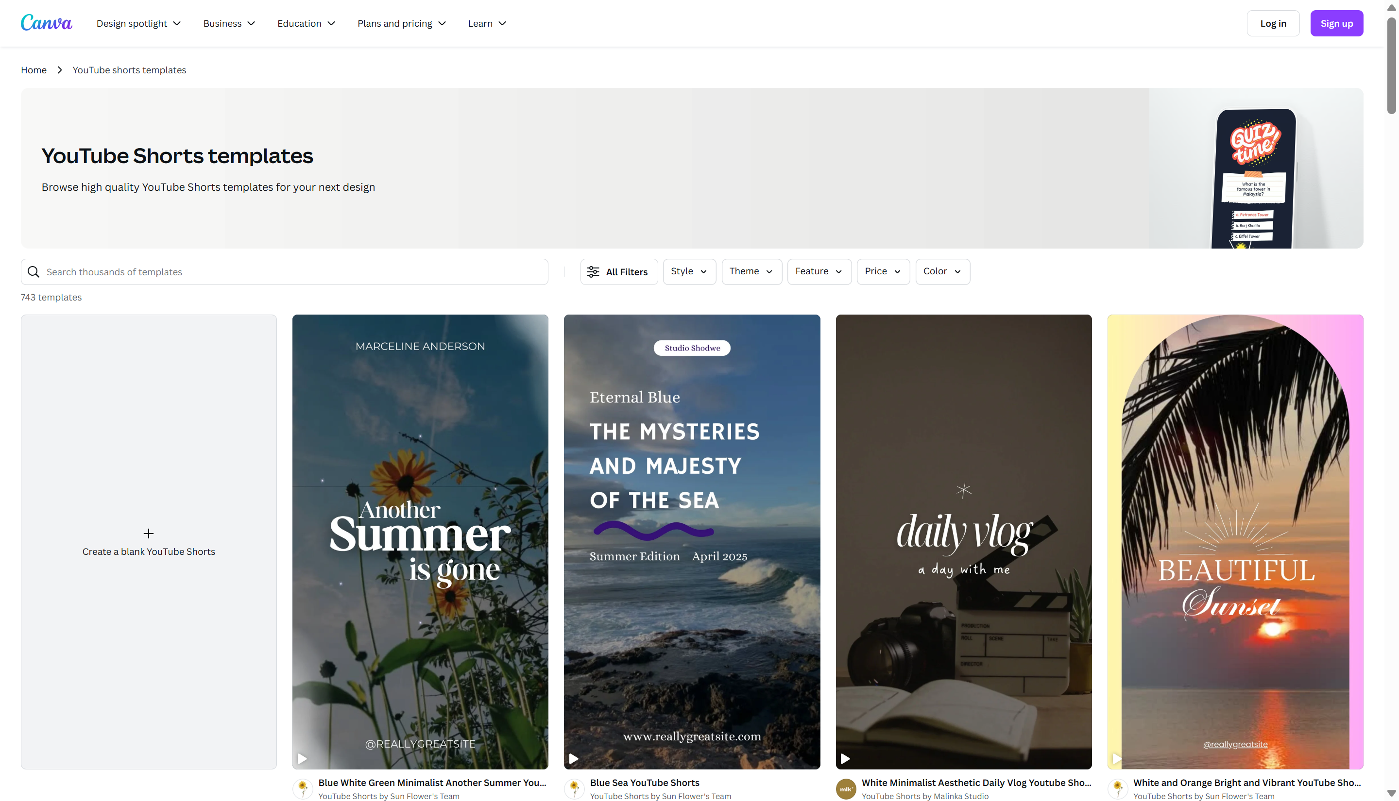 Opening the Canva on a desktop
