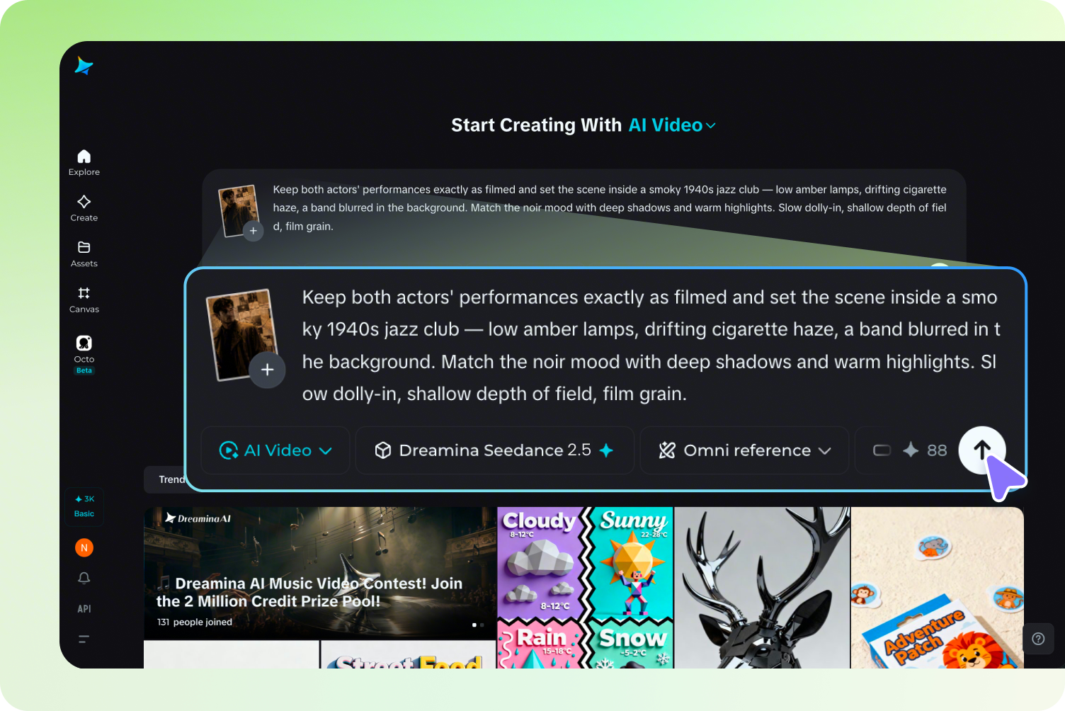 Step 1: Open the video generator and upload your take