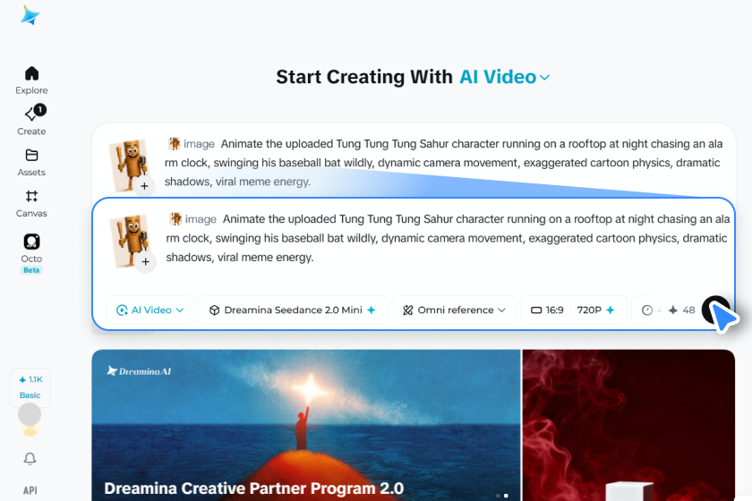 Upload images and write a prompt