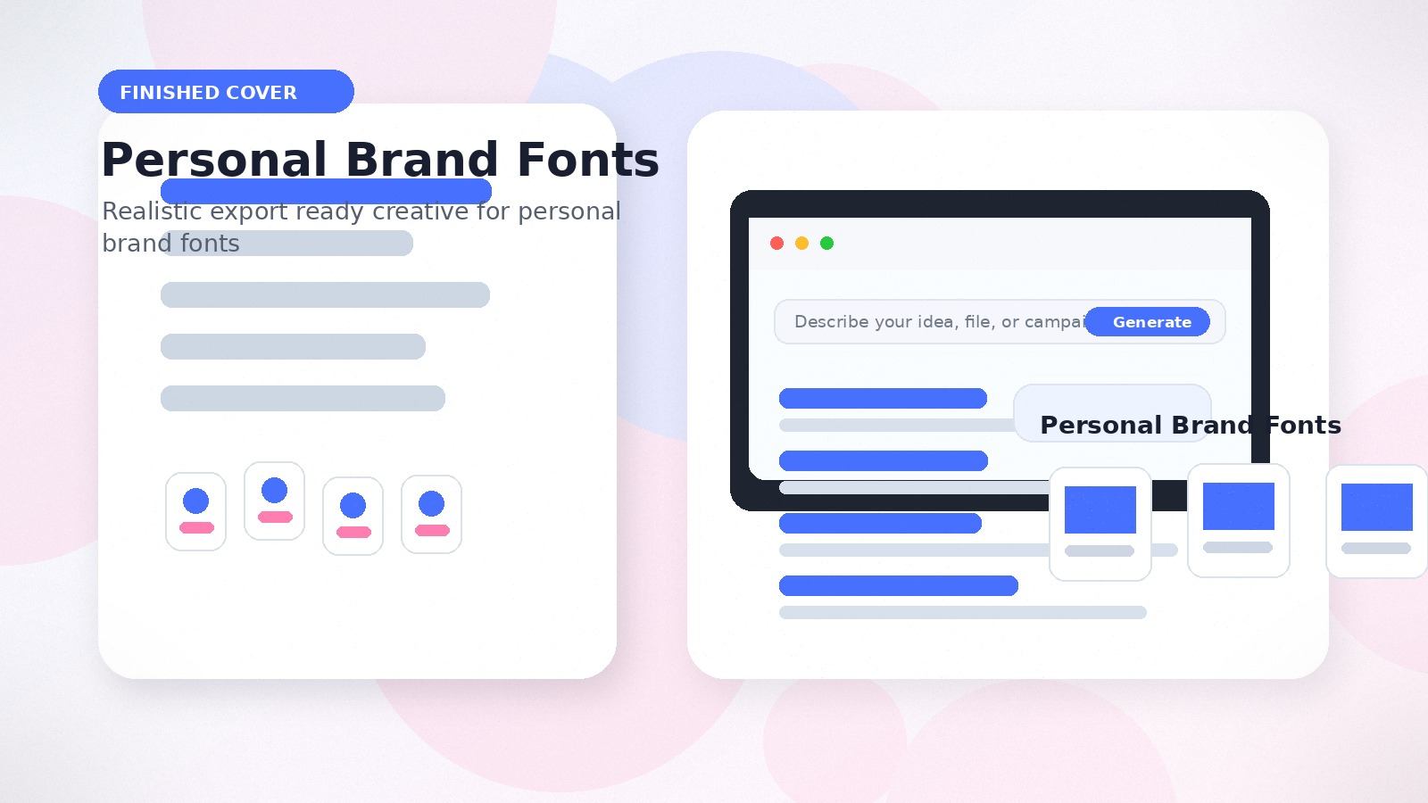 Personal Brand Fonts realistic finished cover visual for personal brand fonts