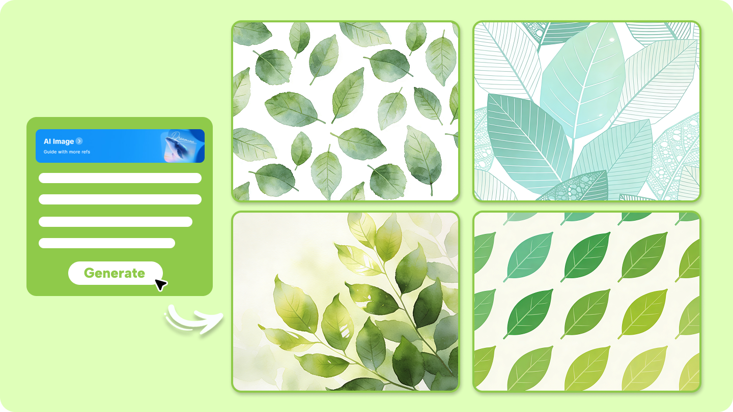 Pola Desain Daun: Buat Desain Menakjubkan yang Terinspirasi Daun dengan AI