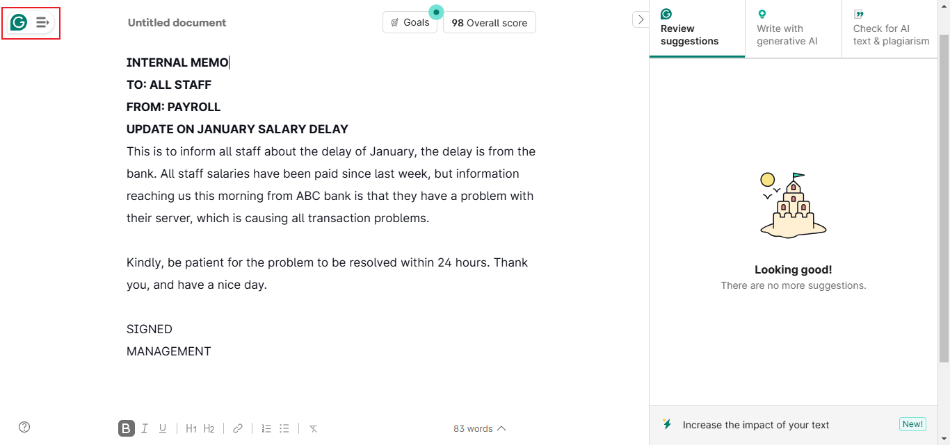 how to save the memo