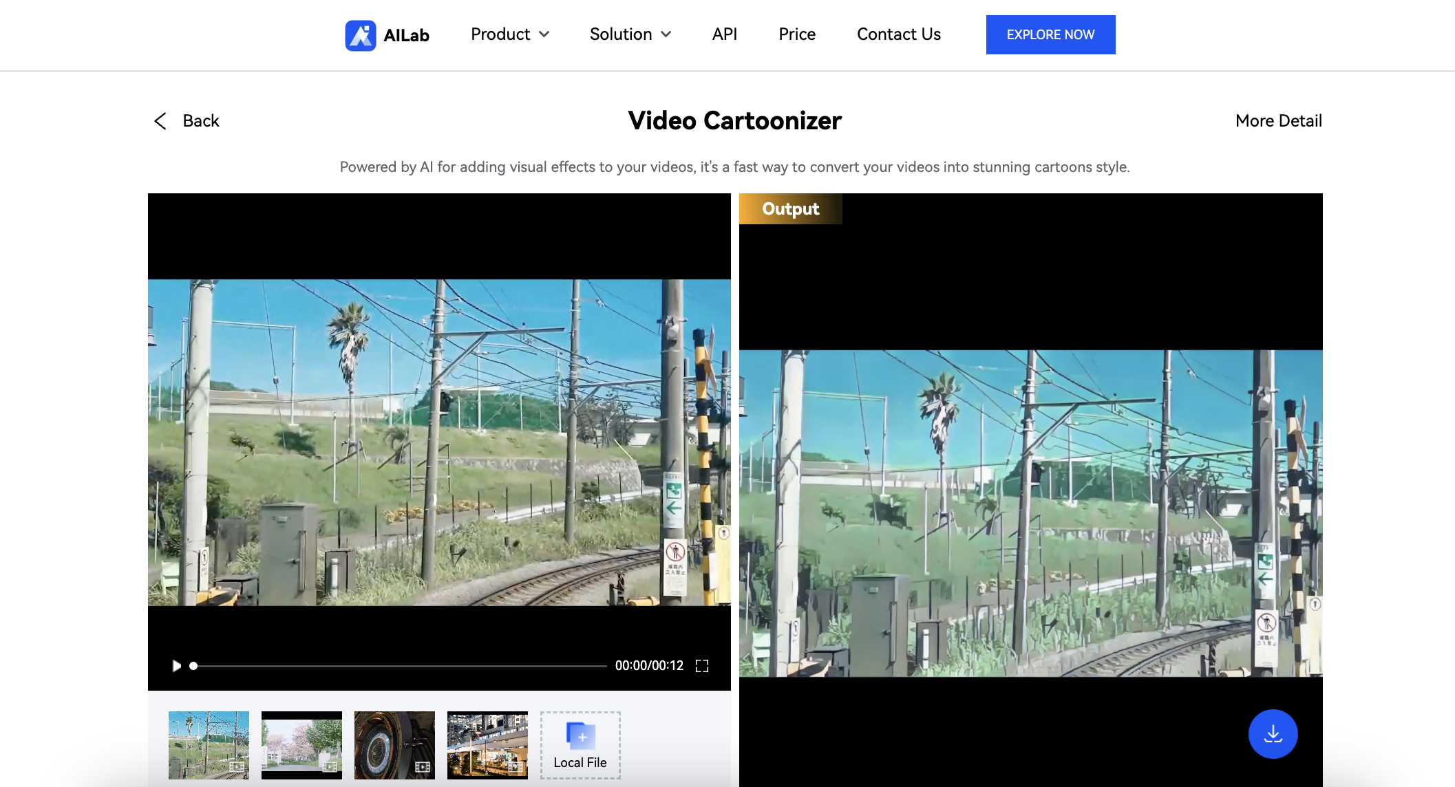 Download the output video