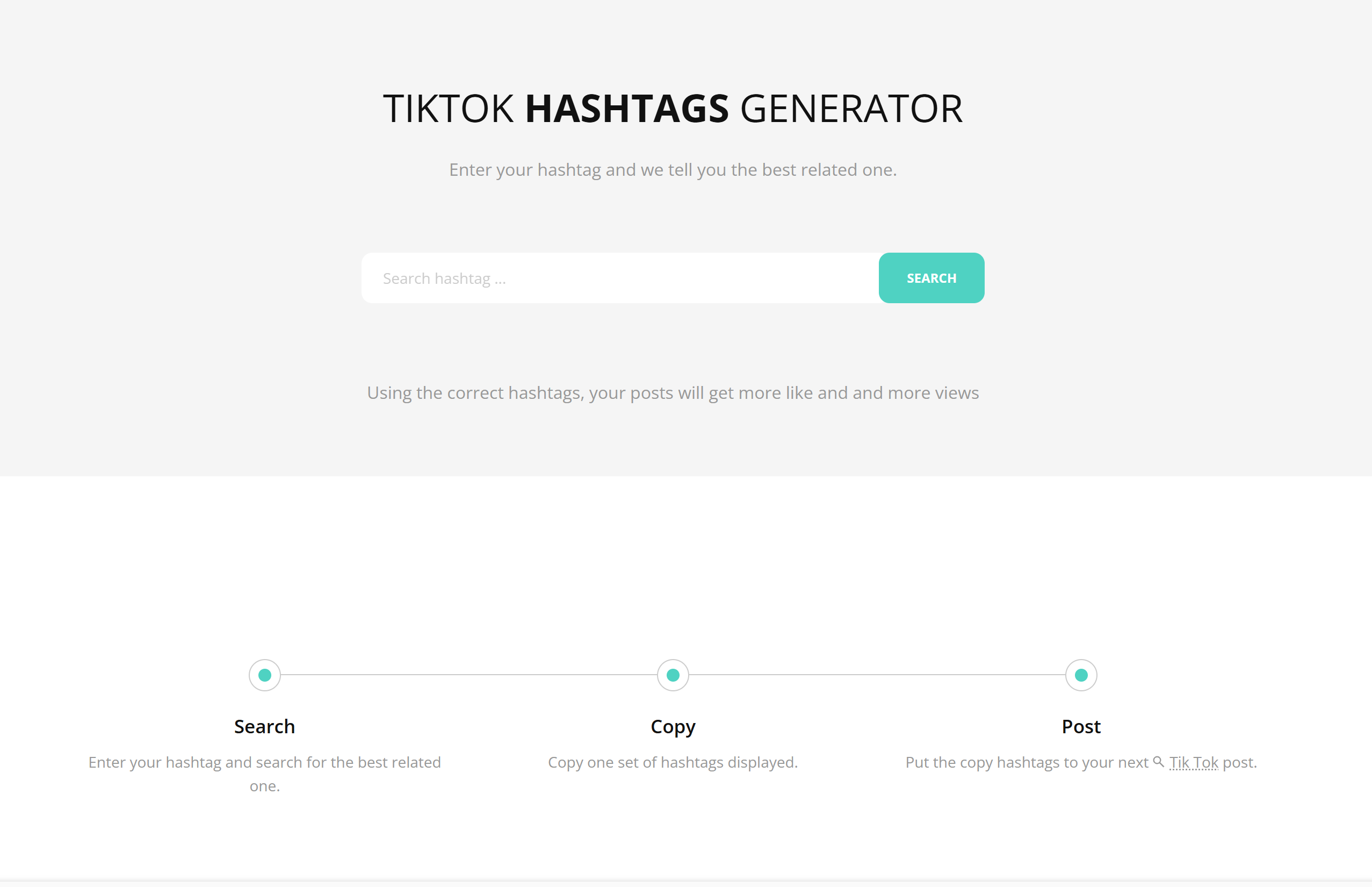 Инструмент аналитики хэштегов TikTok: TiktokHashtags