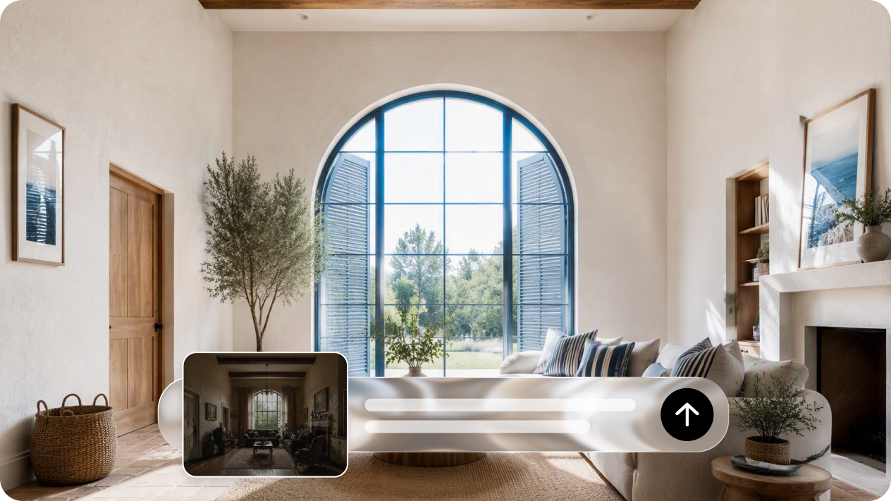 Turn your own room into a new design with image-to-image