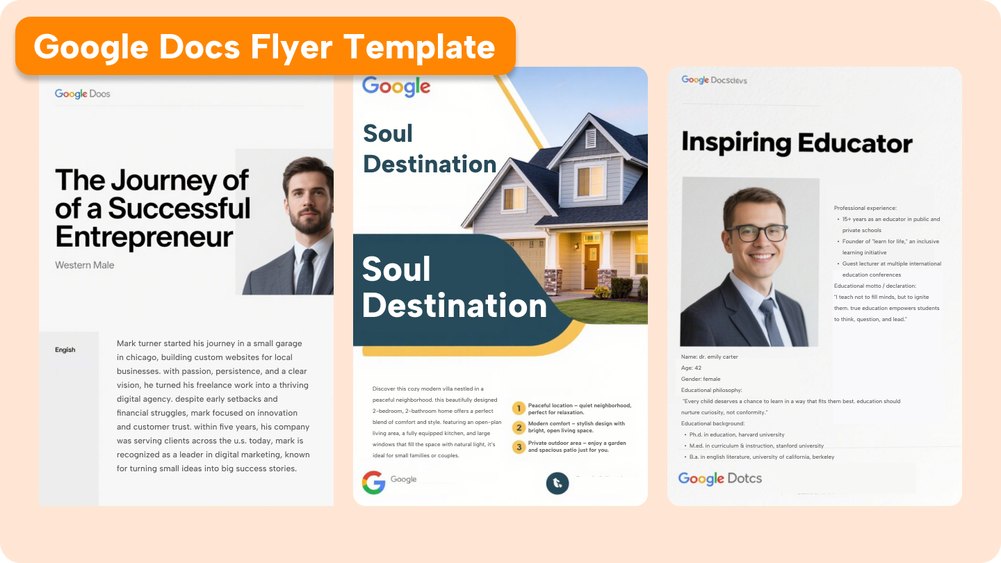 google docs flyer template