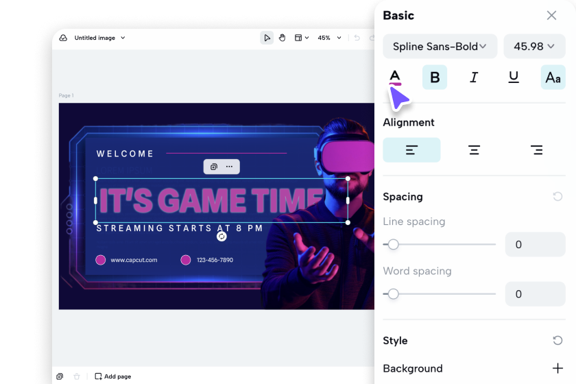 Customize your Twitch banner template 
