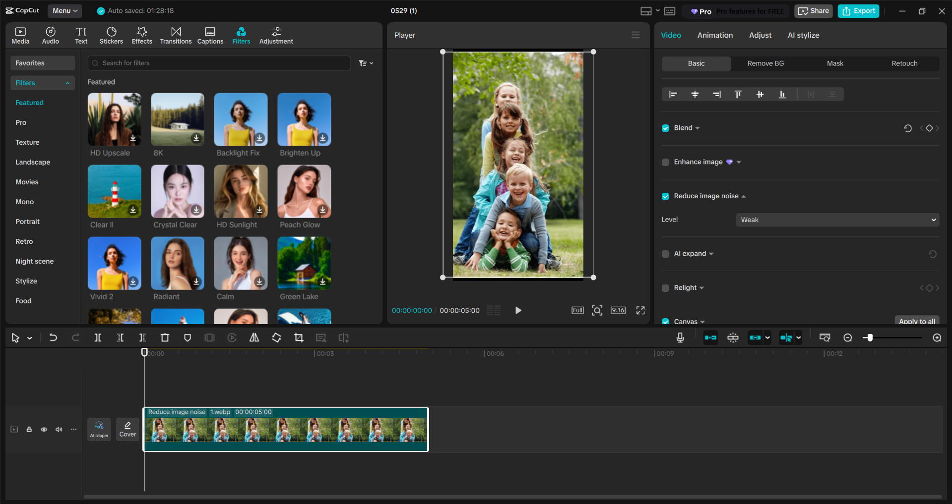 Interface of the CapCut desktop video editor - a user friendly way to edit TikTok photos