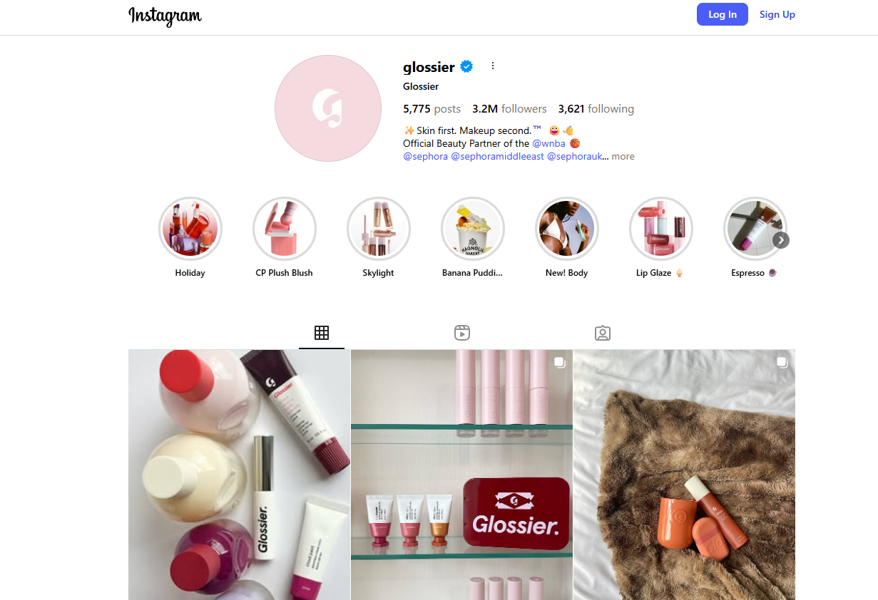Glossier product launches