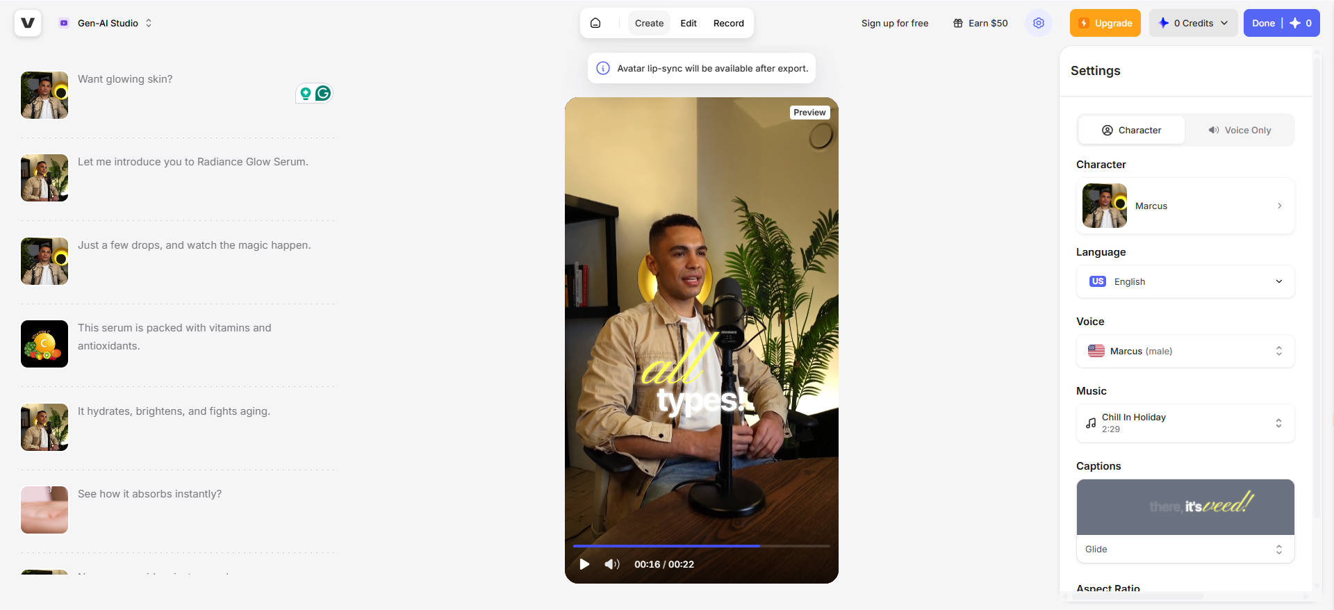 VEED story generator