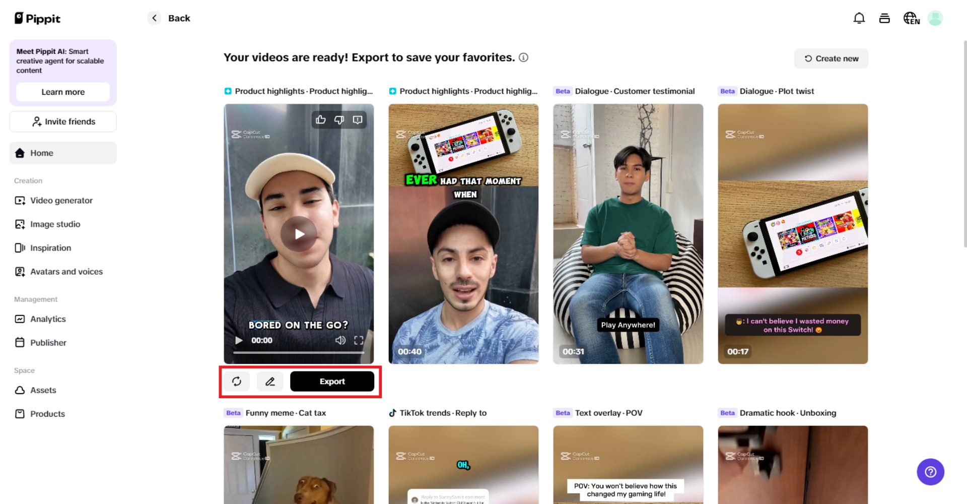 Export your video or alter it last minute