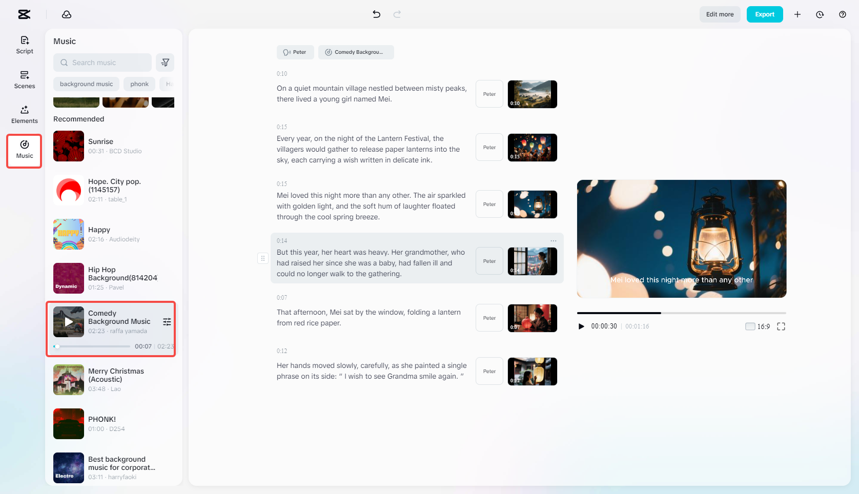 Modifica e miglioramento del video in CapCut