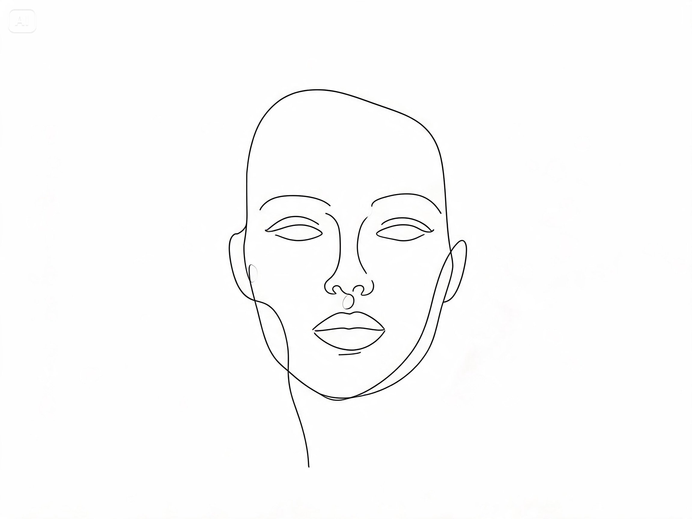 Prompt for a single-line portrait 