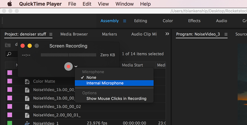 QuickTime Player - the best tool to record the screen and camera at the same time